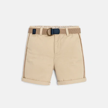 Bermuda chino beige bébé garçon