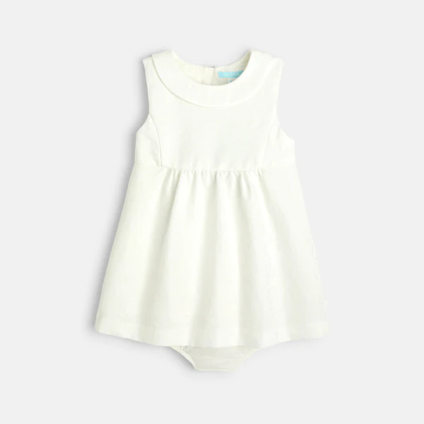 Robe de fête blanc bébé fille