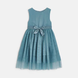 Robe chic sans manches bleu Fille