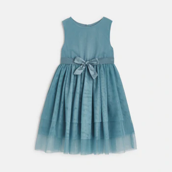 Robe chic sans manches bleu Fille