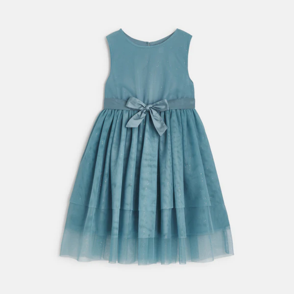 Robe chic sans manches bleu Fille