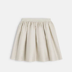 Jupe évasée pailletée beige Fille