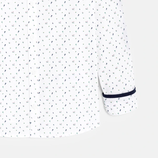 Chemise imprimée blanc Garçon