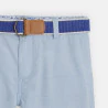 Bermuda en toile + ceinture bleu Garçon