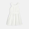 Robe chic motif jacquard blanc Fille