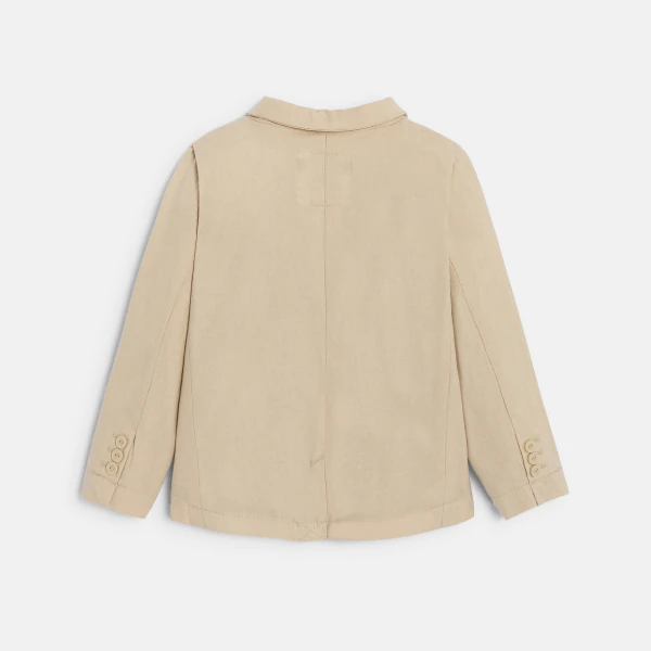 Veste chic coton et lin beige bébé garçon