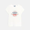 T-shirt manches courtes blanc Fille