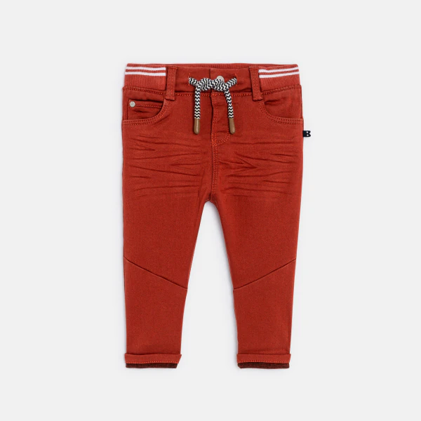 Jean denim confort ultra stretch rouge bébé garçon