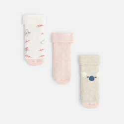 Chaussettes bouclettes rose...