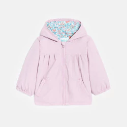 Veste à capuche lilas bébé fille