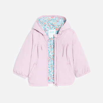 Veste à capuche lilas bébé fille