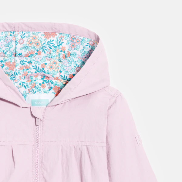 Veste à capuche lilas bébé fille