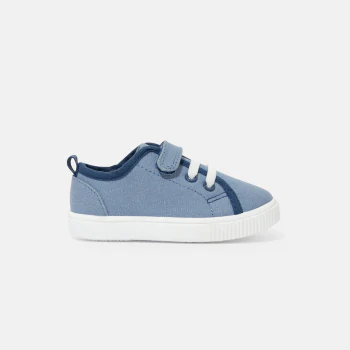 Chaussures en toile bleu bébé garçon