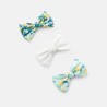 Barrettes nœuds papillon imprimés (lot de 3) bleu fille