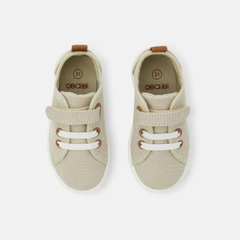 Chaussures en toile beige bébé garçon