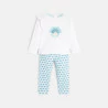 Pyjama fleuri bleu bébé fille