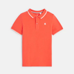 Polo manches courtes orange...