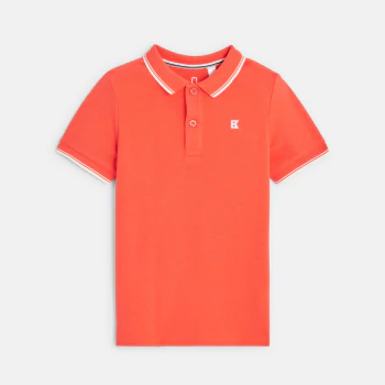 Polo manches courtes orange Garçon