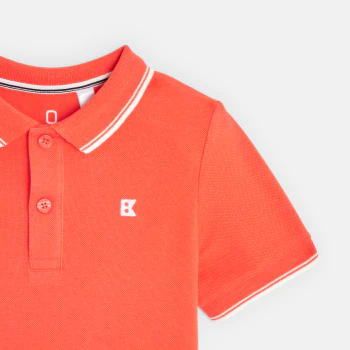 Polo manches courtes orange Garçon