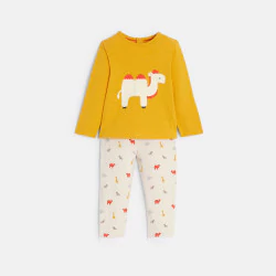 Pyjama chameau jaune bébé fille