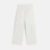 Pantalon large taille haute blanc Fille