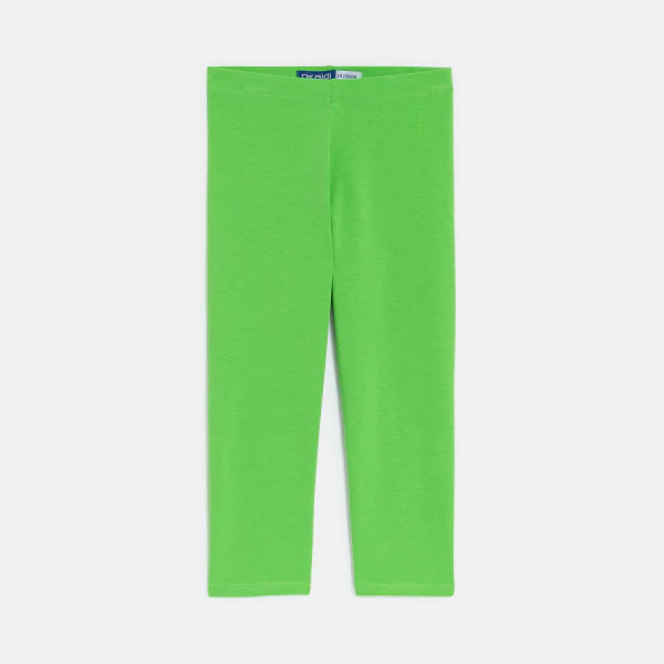 Legging court en jersey vert Fille