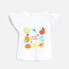 T-shirt impression fruits blanc bébé fille