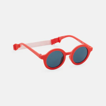 Lunettes de soleil rondes rouge bébé garçon