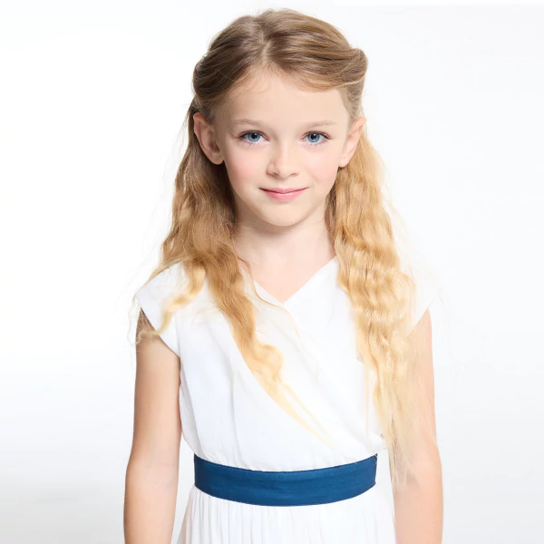 Robe chic sans manches blanc Fille