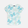 T-shirt manches courtes imprimé papillons bleu Fille