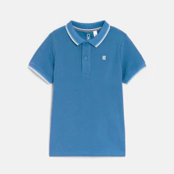 Polo manches courtes bleu...