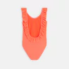 Maillot de bain 1 pièce uni orange Fille