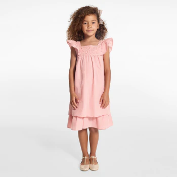 Robe chic évasée rose Fille