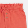 Short coton fantaisie léger orange bébé fille