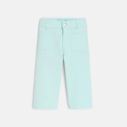 Pantalon large bleu bébé fille