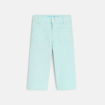 Pantalon large bleu bébé fille