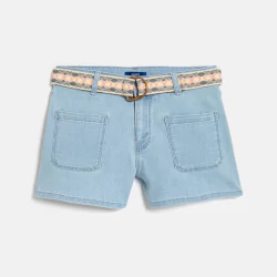 Short en jean bleu Fille