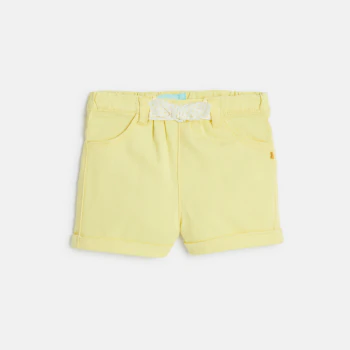 Short nœud fantaisie jaune bébé fille