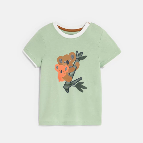 T-shirt koalas vert bébé garçon