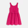 Robe de cérémonie unie rose Fille