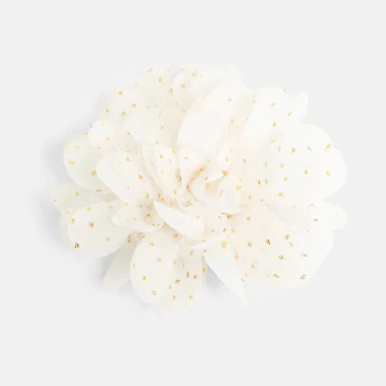 Broche/barrette fleur blanc Fille