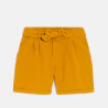 Short uni ceinturé jaune Fille