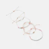 Bracelets fantaisie rose Fille (lot de 4)