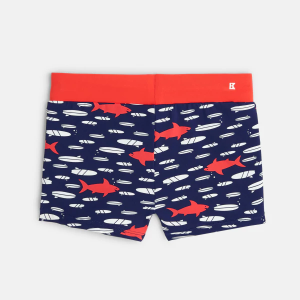 Short de bain motif requin bleu Garçon