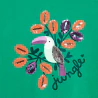 T-shirt motif toucan vert Fille