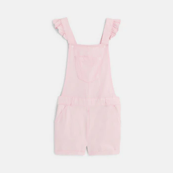 Salopette-short en lyocell rose Fille