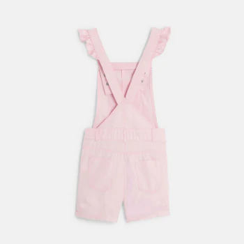 Salopette-short en lyocell rose Fille