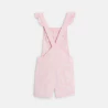 Salopette-short en lyocell rose Fille