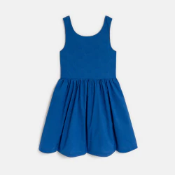 Robe de cérémonie unie bleu...