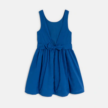 Robe de cérémonie unie bleu Fille